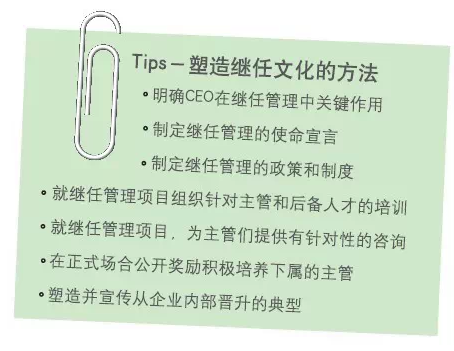 塑造继任文化的方法 塑造继任文化的方法